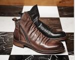 Silver Color Mens Slip On Leather Sneakers Round Toe Comfortable Stylish Walking