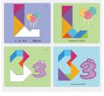 EVA Travel Tangram Puzzle Game Road Trip Game Hand Eye Coordination Ability