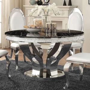 China Anchorage Glam Silver Dining Room Table Set D150XH75 Light Luxury factory