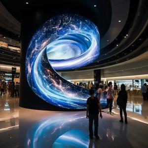 China Outdoor / Indoor Curved LED Video Wall Displays 3840Hz Refresh Rate factory