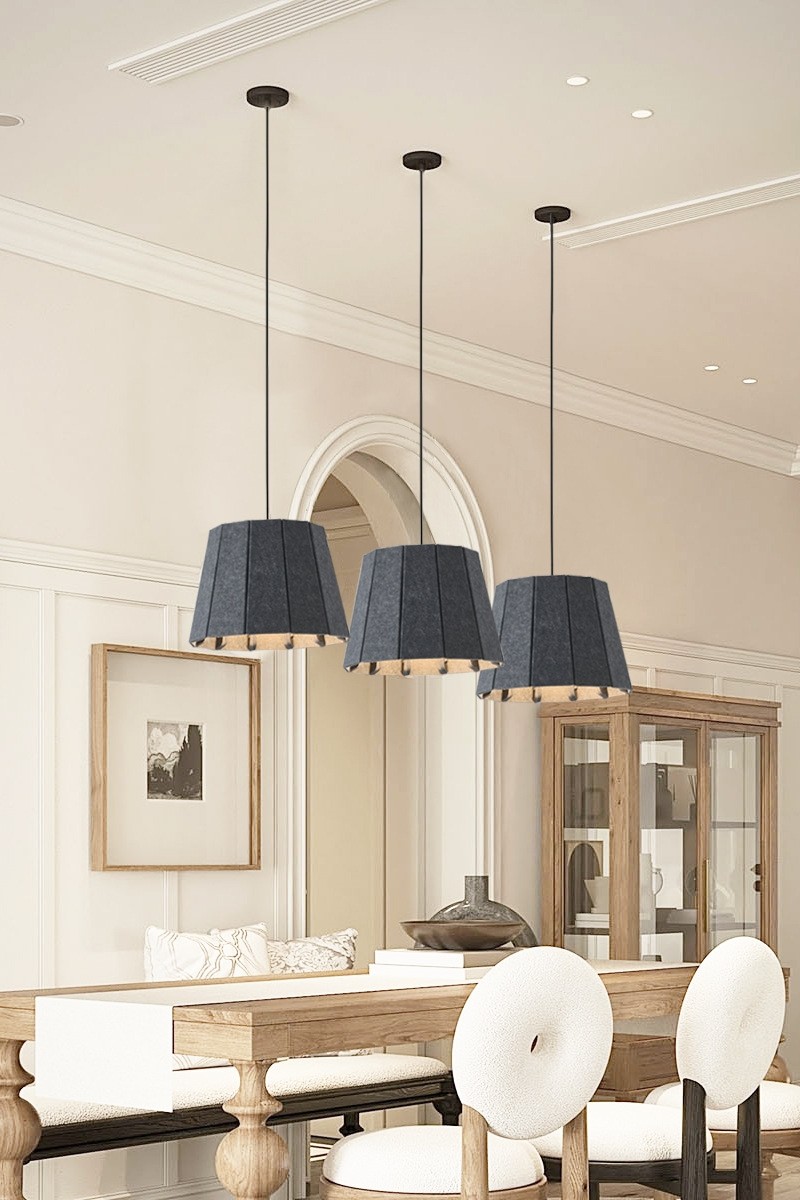 Modern Dome Chandelier For Living Room Dining Room felt Pendant Lamps(WH-AP-566)