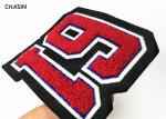 Sew On Chenille Number Patches 3.5" Tall Chenille Patches For Letterman Jackets