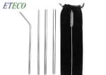 Undiluted Cold Drinks Stainless Steel Drinking Straws Eco Friendly Silver