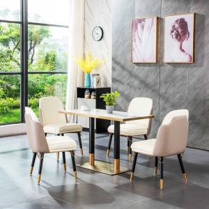 China Square Marble Top Stainless Steel Negotiating Table for Hotels factory