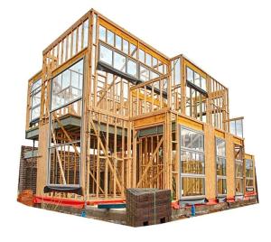China Pre Fabricated Modular PVC Door Light Steel Frame Houses With Structural Insulated Panel factory