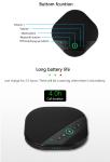 USB 5.8g Cordless Conference Speakerphone 5m Pick Up Distance