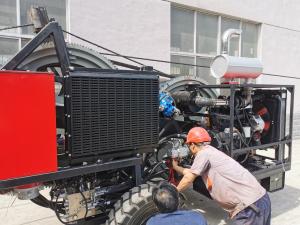 China 97kw 2x40kN Hydraulic Overhead Cable Tensioner With Air Brake System factory
