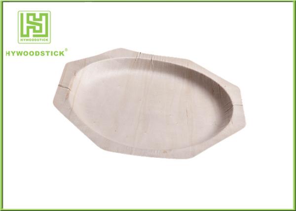 Polygone Shape Wooden Sushi Plate Set , Smooth Surface Disposable Restaurant