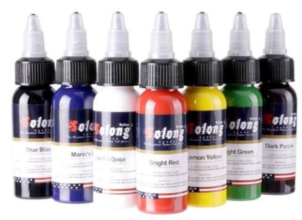 New design 7 Basic Colors Tattoo Ink Set Pigment Kit 1oz (30ml) Professional