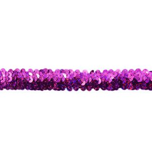 GZ003 OEKO Red Beaded Stretch Sequin Ribbon Trim