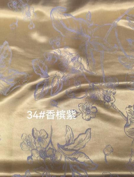 100% Silk Jacquard Fashion Anti-Wrinkle fabrics for Women Dress 2023 Fashion