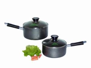China ALUMINIUM PAINTED NON-STICK COVERED SAUCE PAN factory
