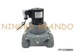 2'' DN50 Anti Corrosion Resistant CPVC Solenoid Valve For Chemical Acid 24V 220V