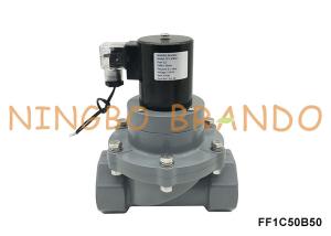 China 2'' DN50 Anti Corrosion Resistant CPVC Solenoid Valve For Chemical Acid 24V 220V factory