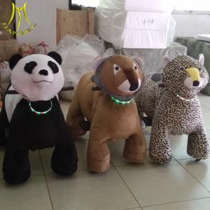 China Hansel shopping mall animal large plush moving unicorn for indoor adult ride on toys factory