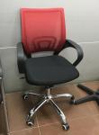 Modern High Back Mesh Desk Chair , Chrome Foot Clerk Computer Revolving Chair