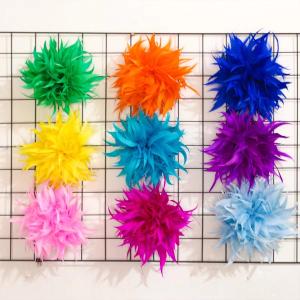 China Millinery Supplies Fascinator Hat Decoration Chandelle Feather Flower factory