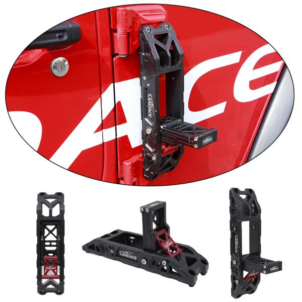 BLACK RED Aluminium Foot Pedal for Jeep Wrangler JL 4x4 Off Road Camping