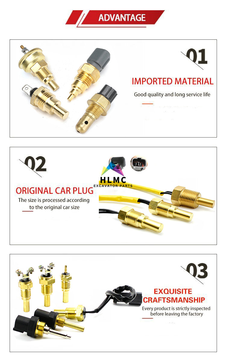 PC400-6 6742-01-1980 3915329 Excavator Diesel Engine Parts NT855 Water Coolant Temperature Sensor