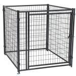 Black Heavy Duty Dog Kennel Run 4ft X 4ft X 6ft Outside Welded Wire Mesh