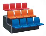 Sky Blue Fireproof Plastic Bleacher Seat HDPE Temporary Stadium Seating