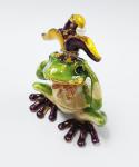 Frog bejeweled box Frog gift box Frog Alloy box Frog trinket box