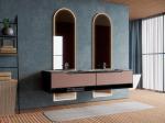 Luxury Fadior Custom Bathroom Vanity Cabinet In Vermilion And Black Quartz