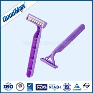 China Goodmax Medical Razor Disposable With Hard HIPS Plastic Inside And Rubber Handle factory