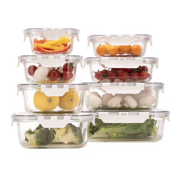 China IKOO Glass Food Storage Containers with Lids - Airtight & Leakproof - Microwave/Oven/Freezer Safe - BPA Free - Ideal for Meal Prep, Storing Leftover & Lunch factory