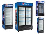 Commercial Double Glazed Glass Door Freezer Direct Cooling For Family Supermarke