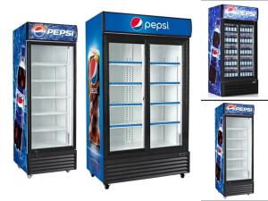 China Commercial Double Glazed Glass Door Freezer Direct Cooling For Family Supermarket factory