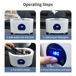 Rechargeable Battery Ultrasonic Jewelry Cleaner 600ML 35W SS 42kHz ZX-895