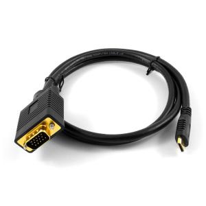China HDMI to VGA Cable Gold-Plated 1080P HDMI Male to VGA Male Active Video Converter Cord factory