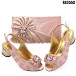 Supoo evening Italian ladies shoes matching bags african wedding low heel shoes