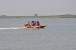 Environment Concerned Catamaran Fishing Boats , 500cm PVC Fabric Catamaran Power