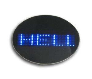China Mini Scrolling oval flashing led name badge factory