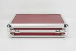 Red PU Watch Case With Pillows Portable Aluminum Watch Box