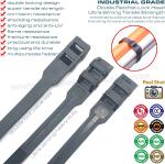Double Locking Cable Ties/Double Flat-Head Cable Ties, Black, Nylon (PA) 6.6,