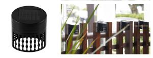 China Mini solar ambient garden lights waterproof LED outdoor fence light round shape factory