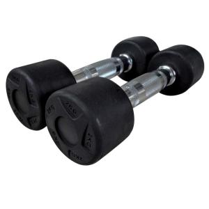 China Wholesale Gym Fitness Weight Lifting Rubber Coated Round Dumbbell factory