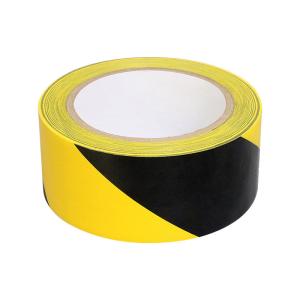 China Yellow Black PVC Film Caution Tape High Visibility For Marking Walkways Safety Hazards factory