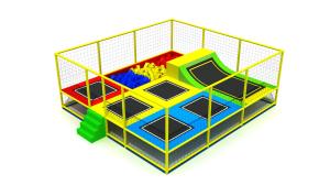 China Different Colors Trampoline Indoor Playground Big Diameter Galvanized Steel Pipe KP180528 factory