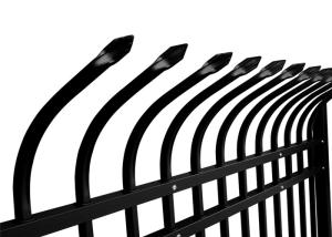 China Home Garden Ornamental Black Decorative Metal Wrought Iron Steel Fence factory