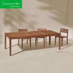 Hotel Function Teakwood Frame Customizable Luxury Outdoor Courtyard Garden Sets