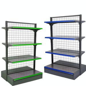 4 Layer Supermarket Display Rack Adjustable Shelf Height Removable