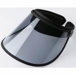 Outdoor Transparent Sun Visor Caps , UV Protection Navy Blue Plastic Sun Visor