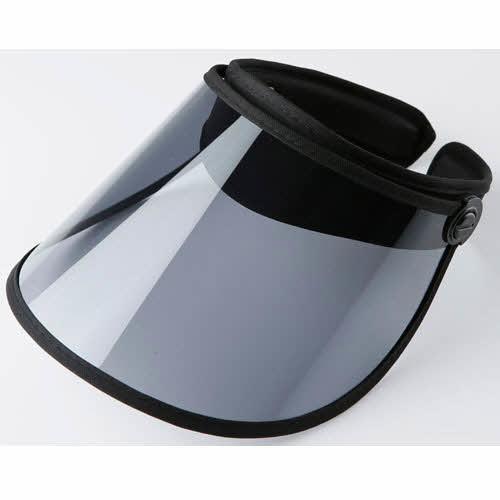 Outdoor Transparent Sun Visor Caps , UV Protection Navy Blue Plastic Sun Visor