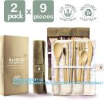 Disposable Bamboo Wooden Cutlery Set | 100% All-Natural Eco-Friendly Biodegradab
