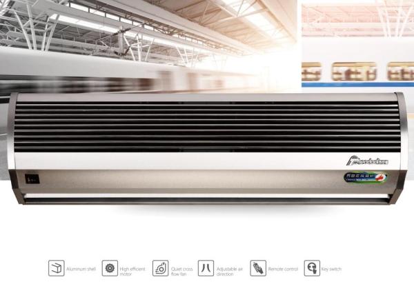 2025 Aluminum / ABS Cover Door Fan Air Curtain Keeping Indoor Air Conditioning