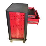 Red And Black Metal Tool Trolley / Workshop Auto Repair Hardware Storage Cabinet